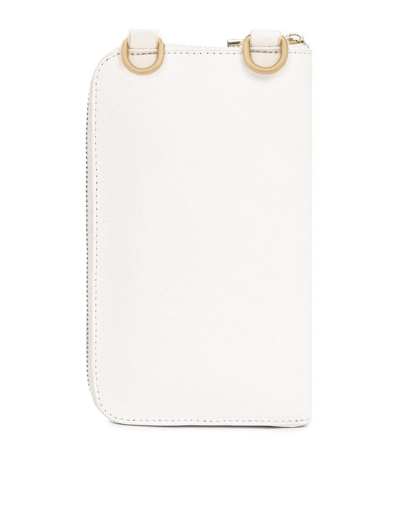 KLEIO PU Leather Multifunctional Mobile Sling Bag for Women - White - Image 5